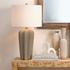 Regal Cement Table Lamp with Linen Shade by Jamie Young