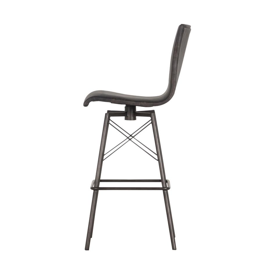 Diaw Bar Stool-Rialto Ebony by FOUR HANDS