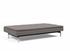 DUBLEXO SLEEPER SOFA in MIXED DANCE GREY FABRIC WITH Stainless Steel LEGS 521 by INNOVATION USA