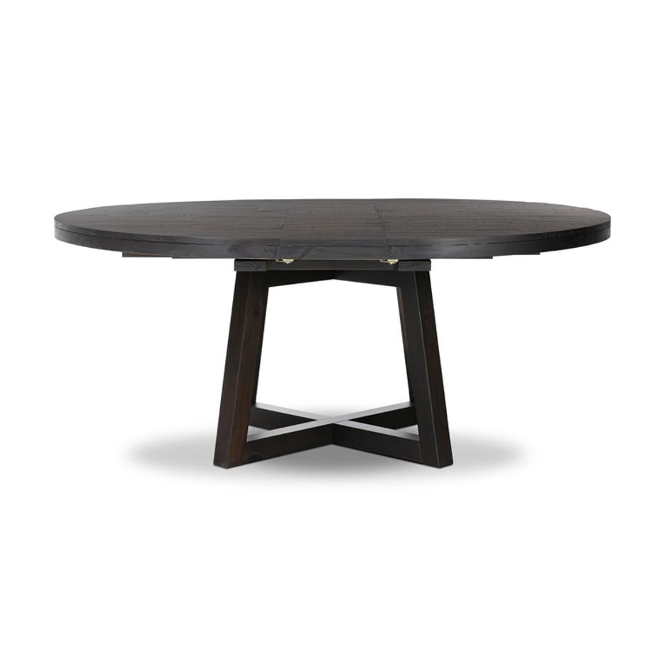 Eberwin Round Ext Dining Table - Dark Carbon by Four Hands