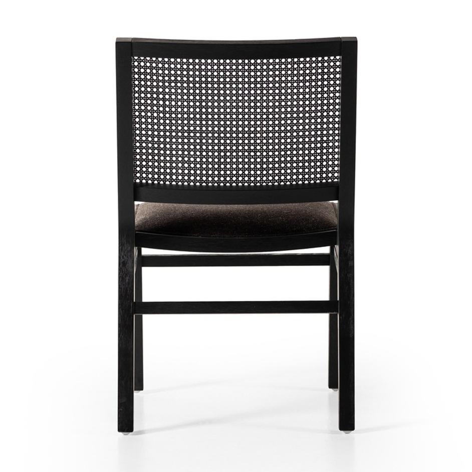 Sage Dining Chair In Antwerp Noir And Brushed Ebony Beech And Brushed Ebony Cane by Four Hands