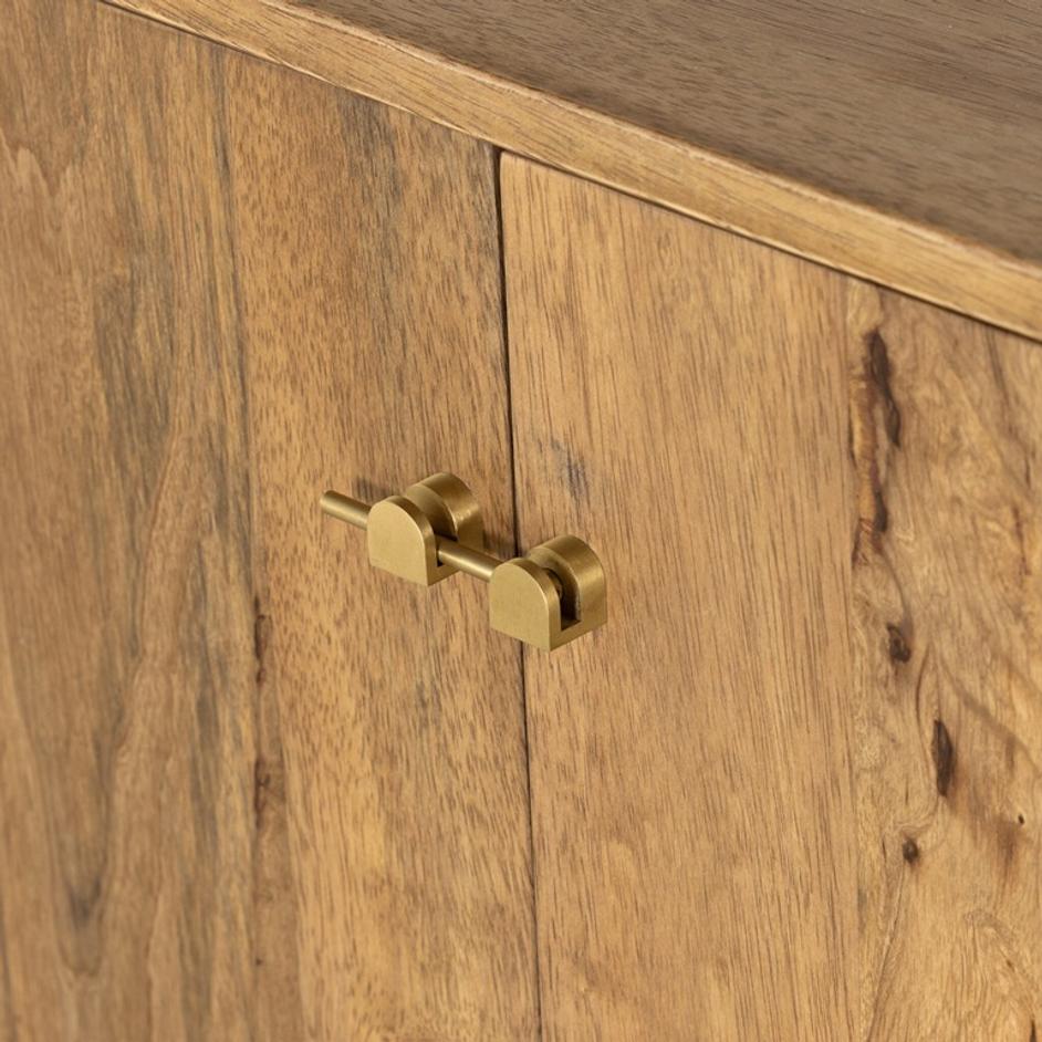 Reza Wide Bookcase - Toasted Acacia by Four Hands