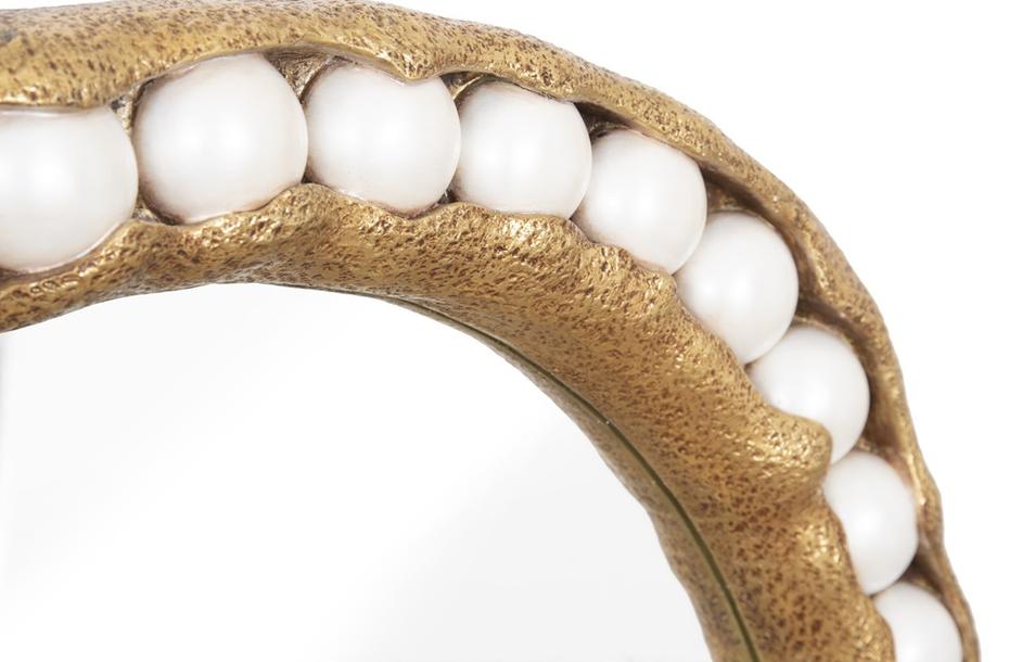 Pearl Mirror, Gold Leaf, Round by PHILLIPS COLLECTION