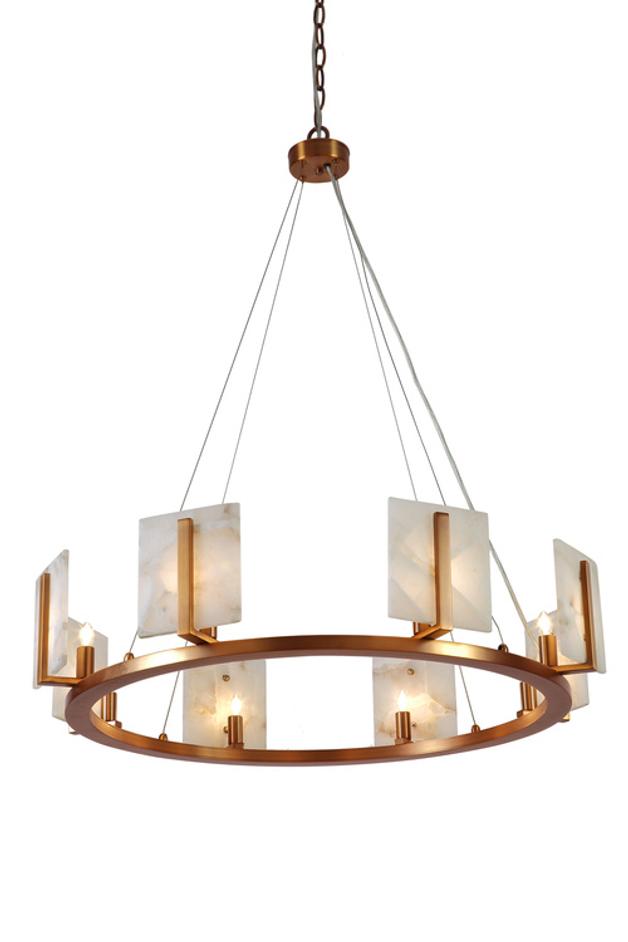 Halo Alabaster 8-Light Chandelier by Jamie Young