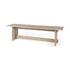 Aida 18H Light Gray Wood Dining Bench by Mercana