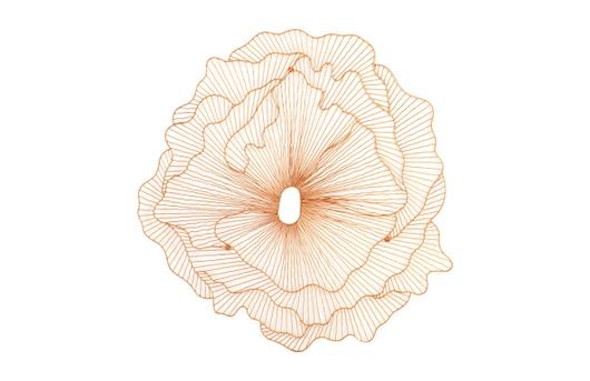 Poppy Flower Wall Art, Copper, Large by PHILLIPS COLLECTION