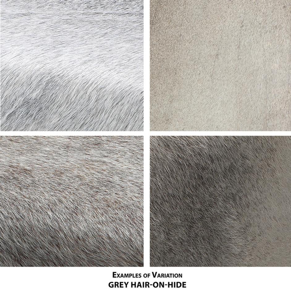 Round Cross Stitch Round Wall Mirror, Gray Hide by Jamie Young