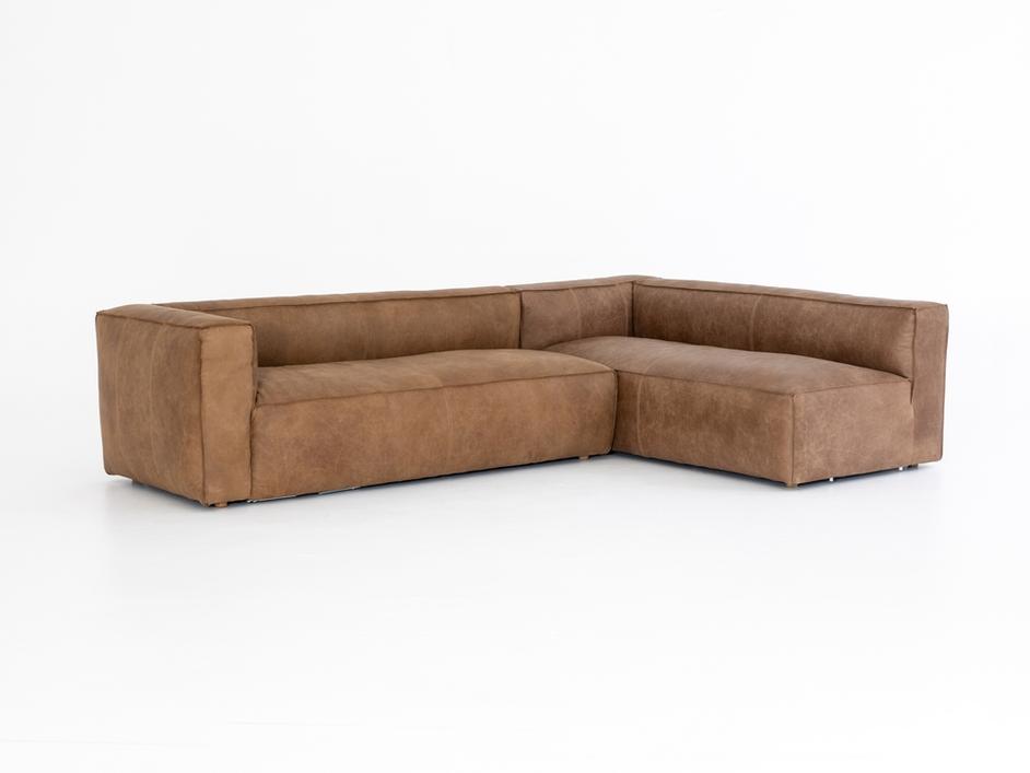 Nolita 2-Pc Laf Sectional-Natural Washed by FOUR HANDS
