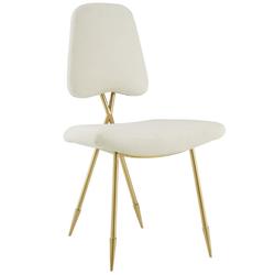 Snyder Performance Velvet Dining Side Chair In Ivory by Modway Furniture