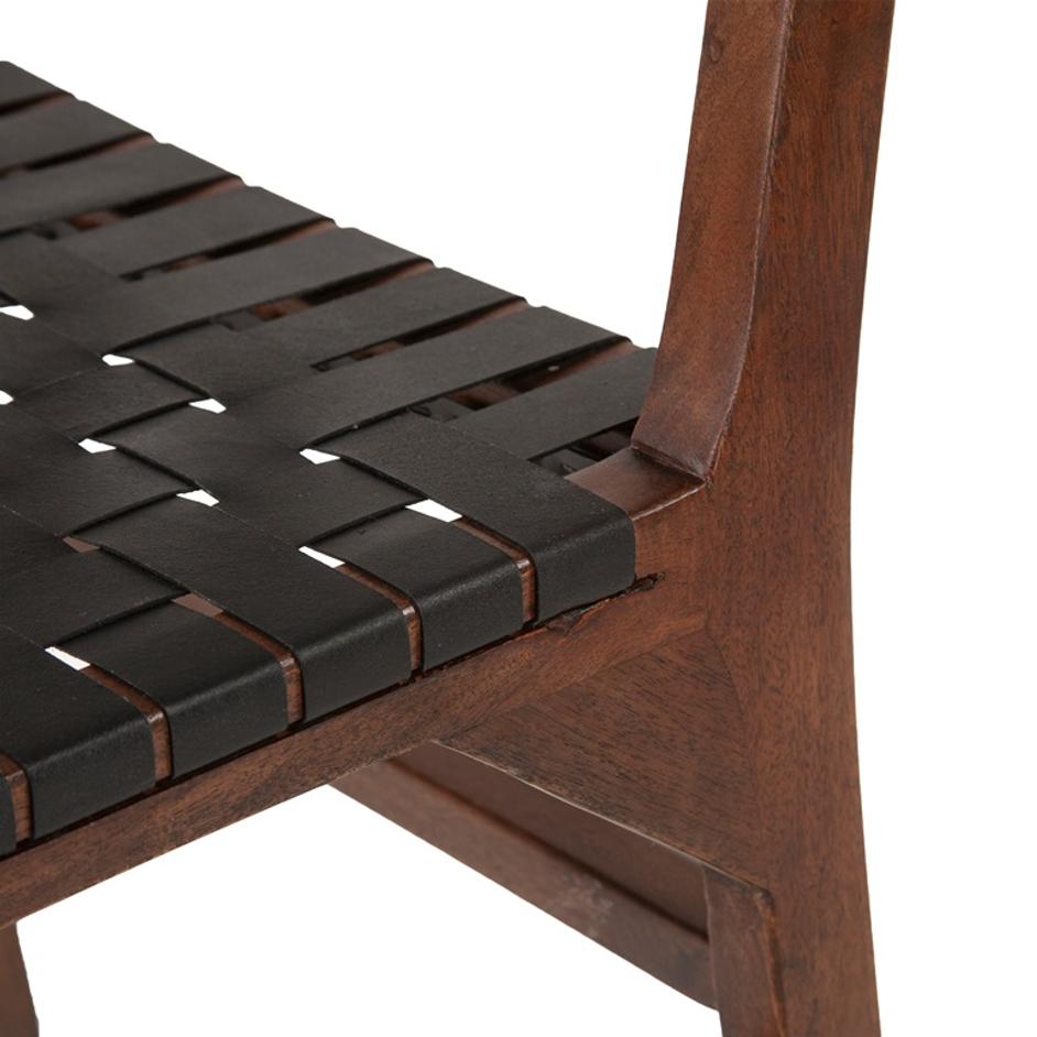 Palermo Dining Chair 18" Black Leather by Home Trends & Design