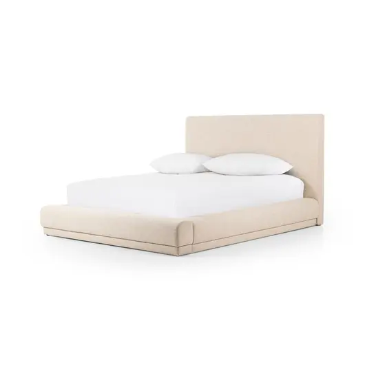 Martina Bed in Queen Size with Bergamo Parchment Finish by FOUR HANDS