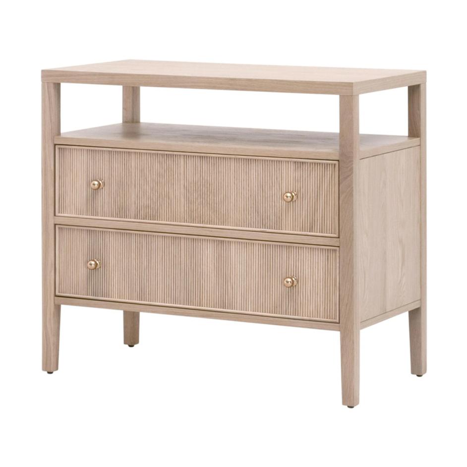 Highland Open Shelf, 2-Drawer Nightstand by Essentials For Living
