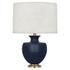 Matte Midnight Blue Michael Berman Atlas Table Lamp by Robert Abbey