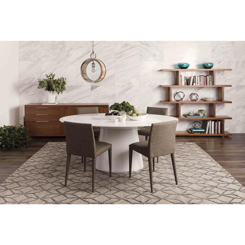 OTAGO OVAL DINING TABLE WHITE by Moes Home