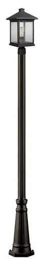 Portland 1 Light Outdoor Post Light in Oil Rubbed Bronze Finish by Z-Lite