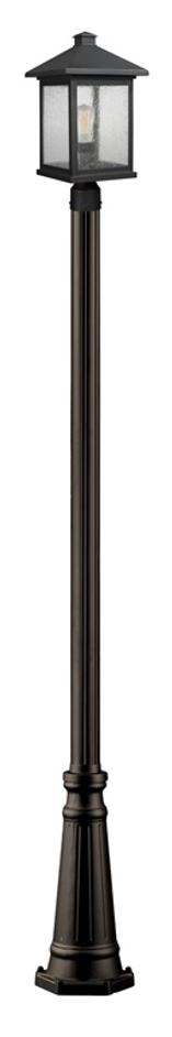 Portland 1 Light Outdoor Post Light in Oil Rubbed Bronze Finish by Z-Lite