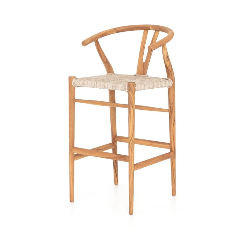 Muestra Bar Stool-Matte Sealed Teak by FOUR HANDS