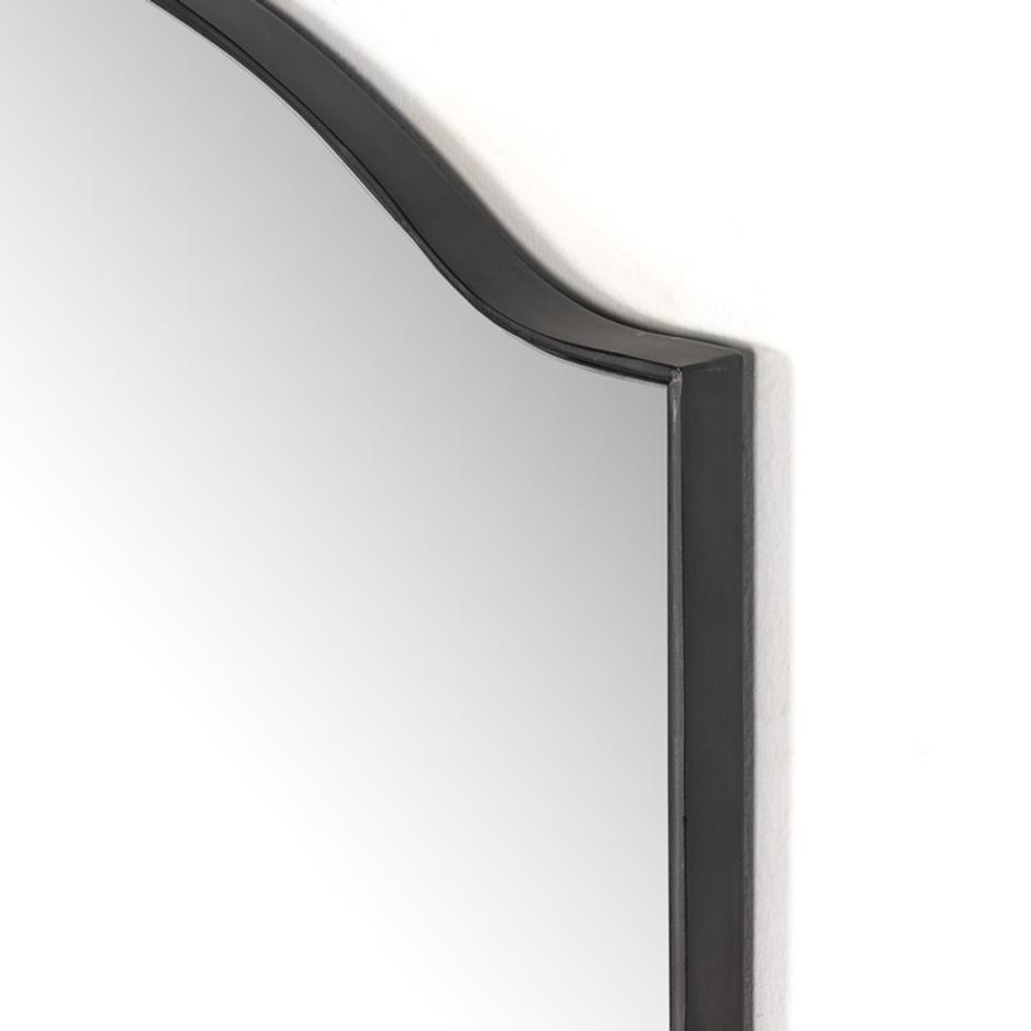Jacques Small Mirror In Gunmetal by FOUR HANDS