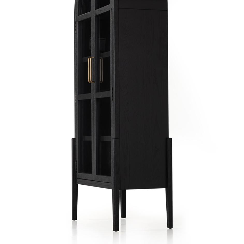 Tolle Cabinet In Drifted Matte Black by FOUR HANDS