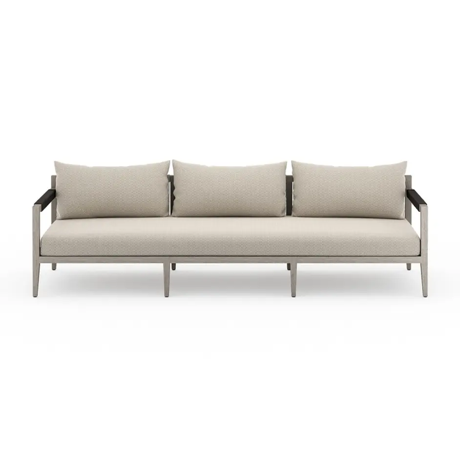 Sherwood Outdoor Sofa In 93" In Grey/Faye Sand by FOUR HANDS