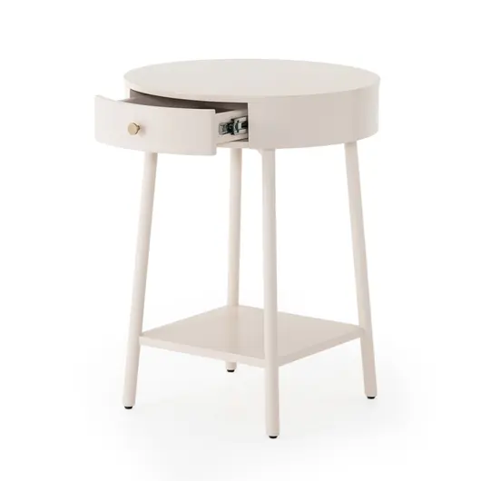 Van Nightstand In Matte Alabaster by FOUR HANDS