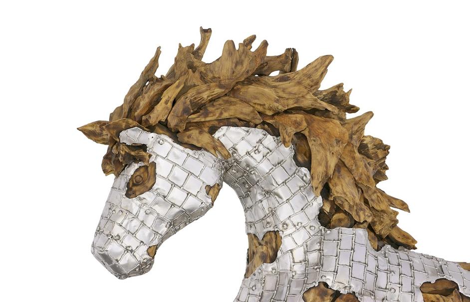 Mustang Horse Armored Sculpture, Galloping by Phillips Collection