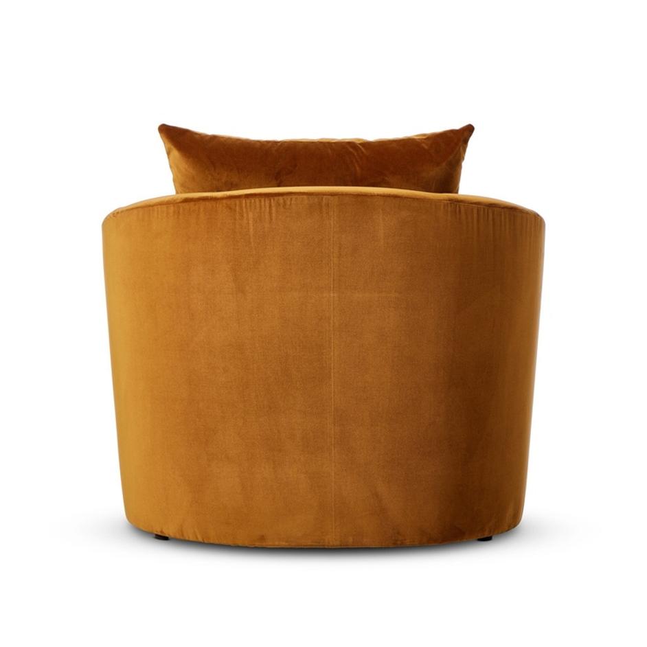 Farrah Chaise Lounge - Ingram Ochre by Four Hands