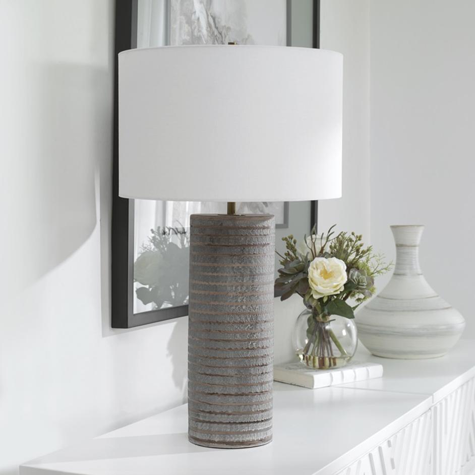 Monolith Gray Table Lamp by Uttermost