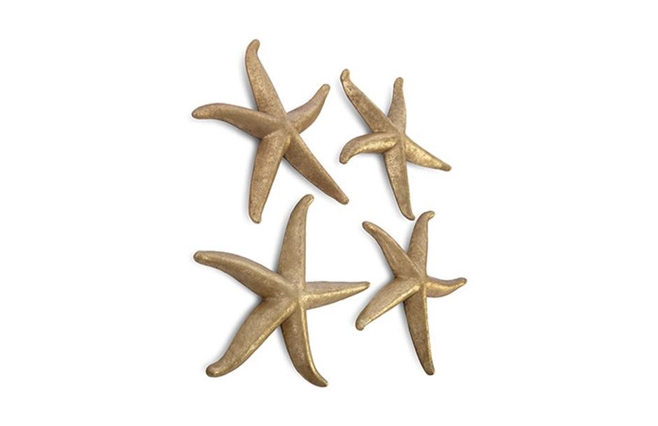 Star Fish, Gold Leaf, Set Of 4, Large by PHILLIPS COLLECTION