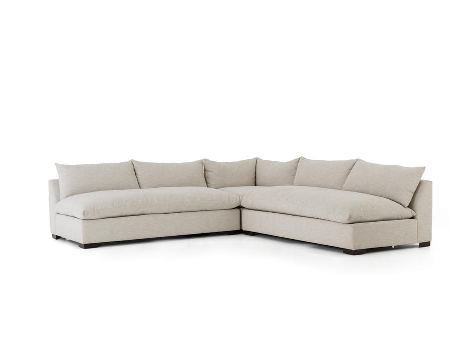 Grant 3 Piece Sectional-Oatmeal by FOUR HANDS