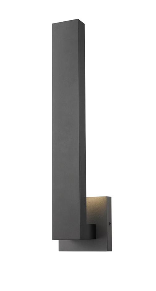 Edge 2 Light Outdoor Wall Sconce in Black Finish by Z-Lite