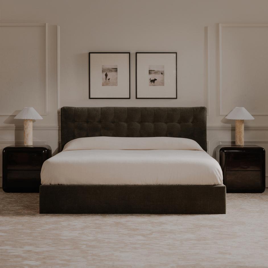 Sebastion King Storage Bed Green by Moes Home