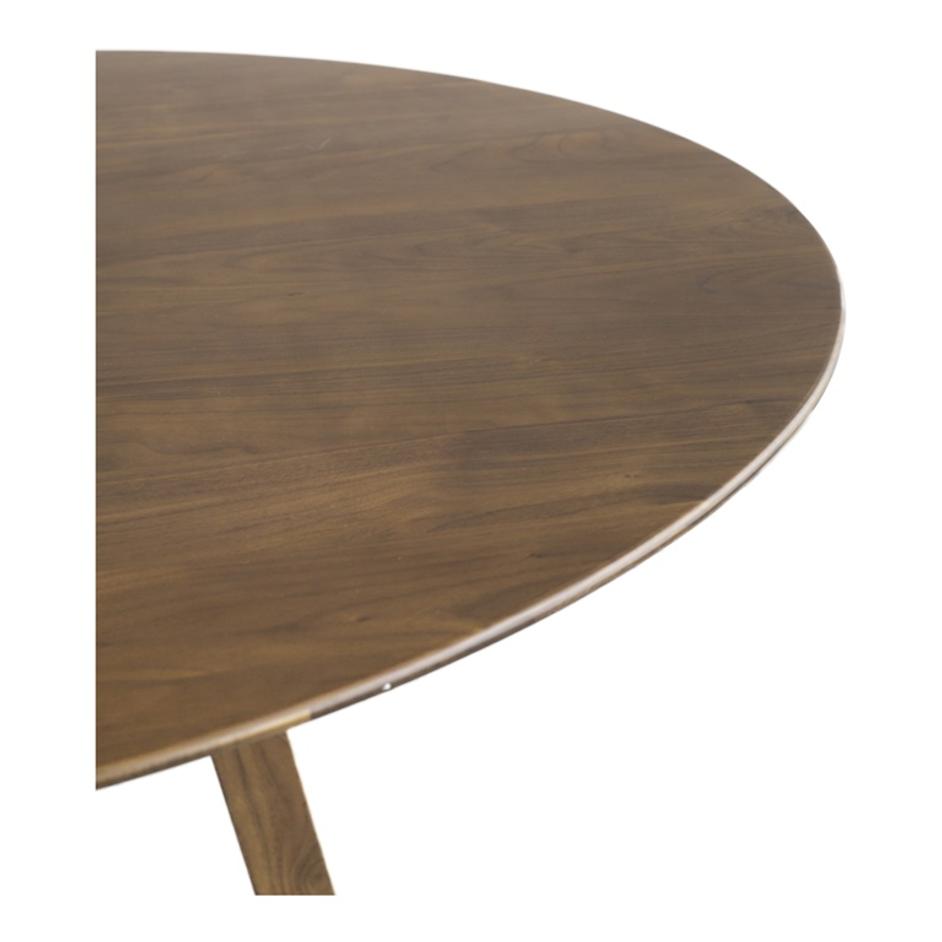ALDO ROUND DINING TABLE WALNUT by Moes Home