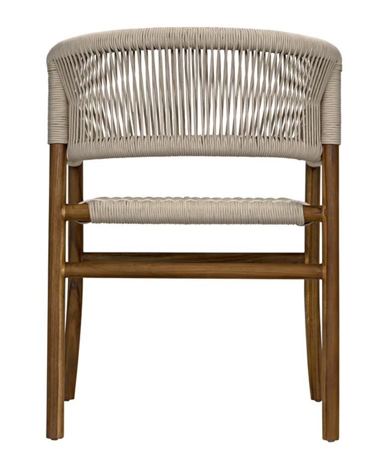 Conrad Chair, Teak with Woven Rope by Noir Furniture