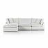 Stevie 3Pc Laf Sec Sofa W/Ottoman In Ivory by FOUR HANDS