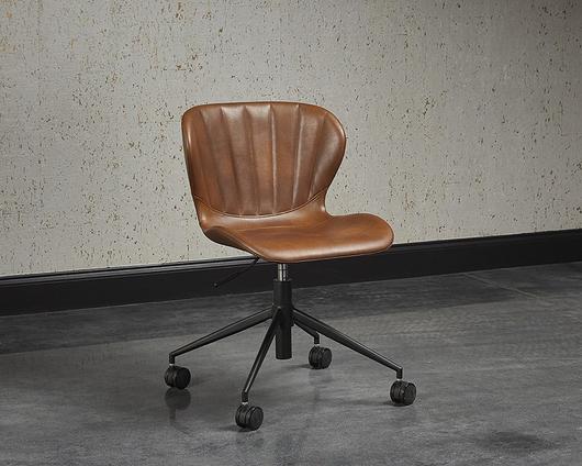 Arabella Industrial Office Chair - Bravo Cognac by Sunpan