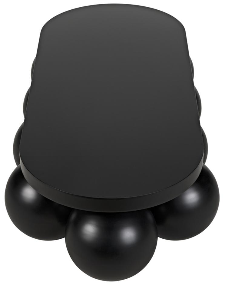 Lambreta Industrial Steel Coffee Table in Matte Black by Noir Furniture