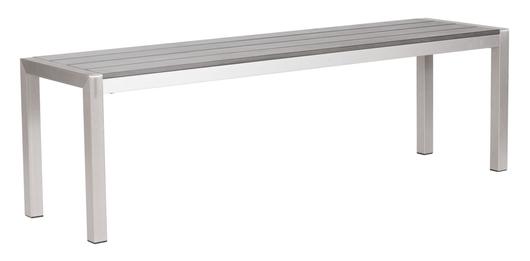 Metropolitan Double Bench Gray & Silver by Zuo Modern