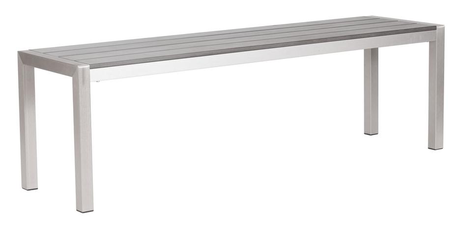 Metropolitan Double Bench Gray & Silver by Zuo Modern