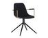 Cassius Swivel Dining Armchair - Abbington Black / Bravo Black by Sunpan