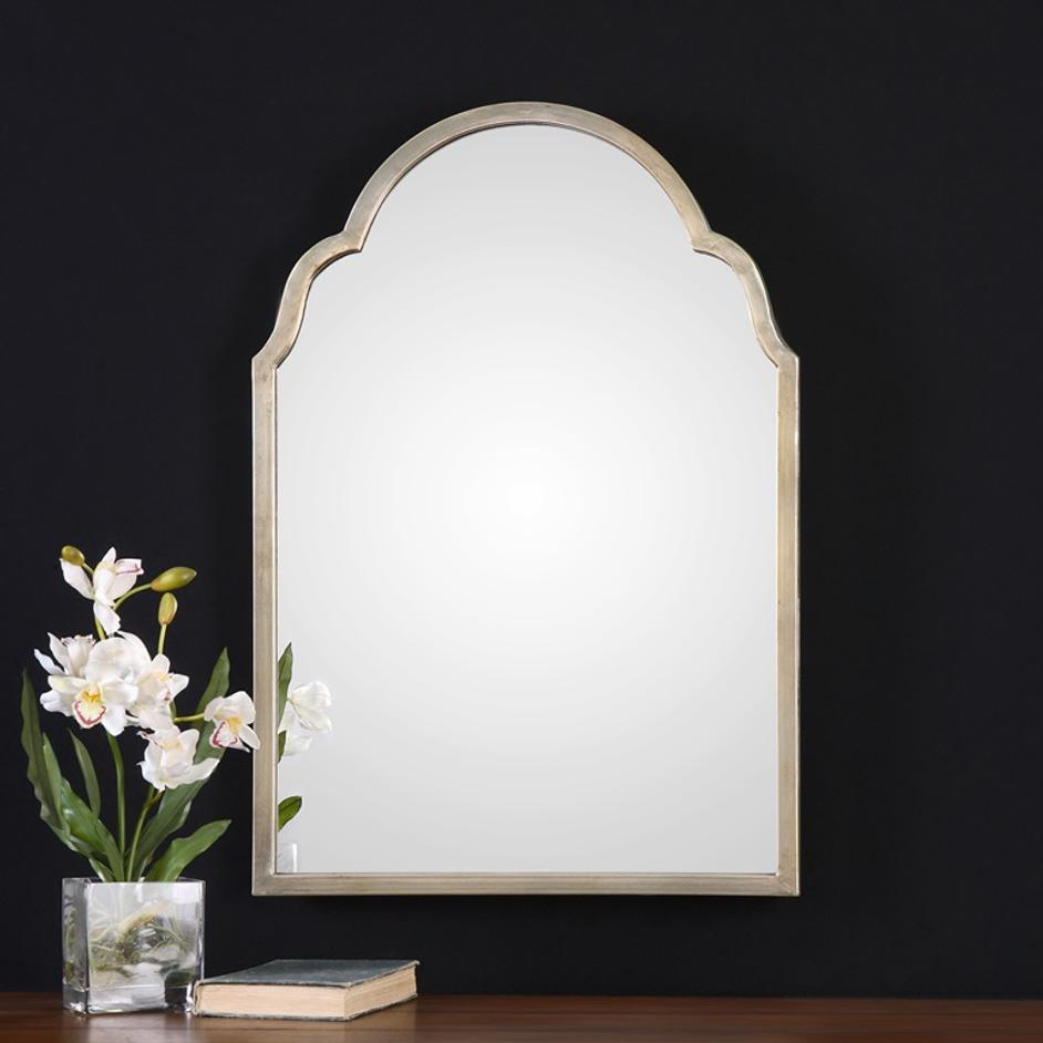Brayden Petite Silver Arch Mirror by Uttermost