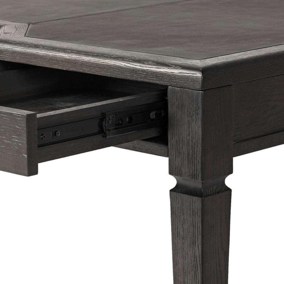 Claude Desk - Distressed Black Oak Veneer by Four Hands