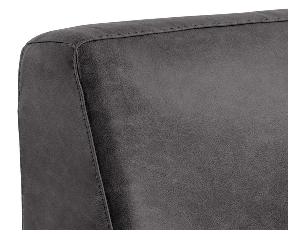 Watson Modular - Armless Chair - Marseille Black Leather by Sunpan