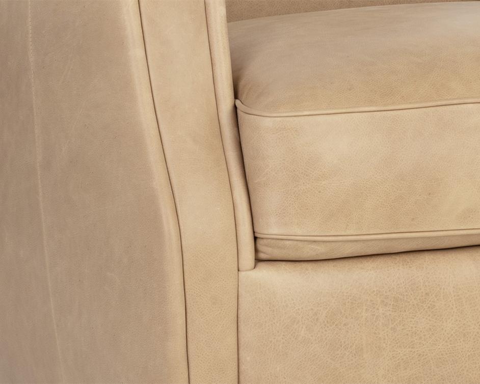 FLORENZI LOUNGE CHAIR - LATTE LEATHER by Sunpan