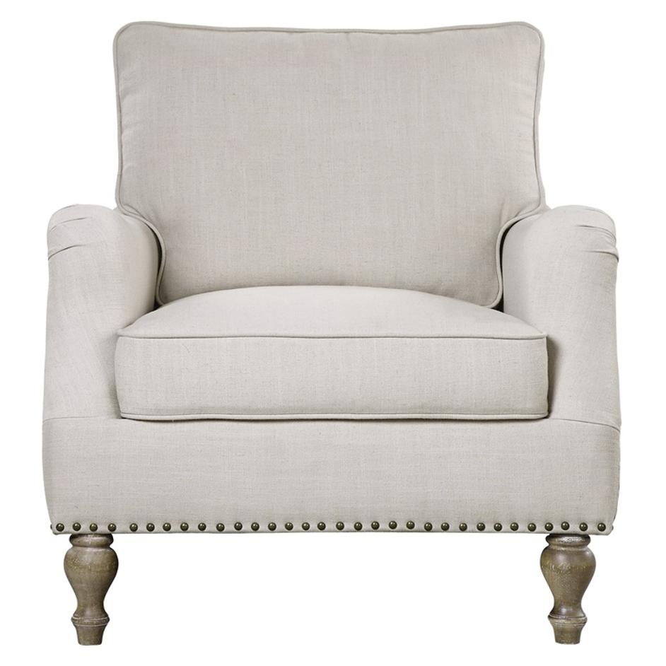 Armstead Antique White Armchair by Uttermost