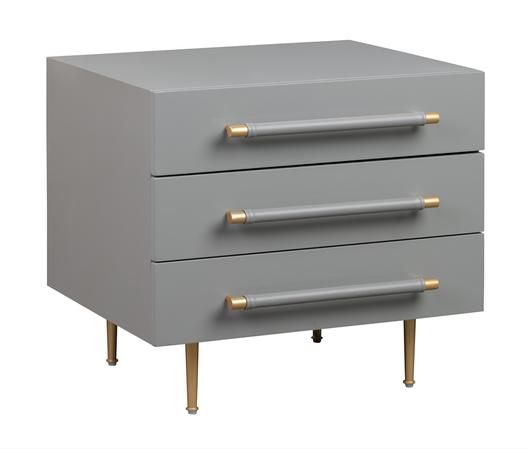 Trident Grey Nightstand by tov furniture