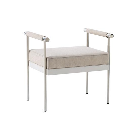 Diva Cream Velvet Bench by tov furniture