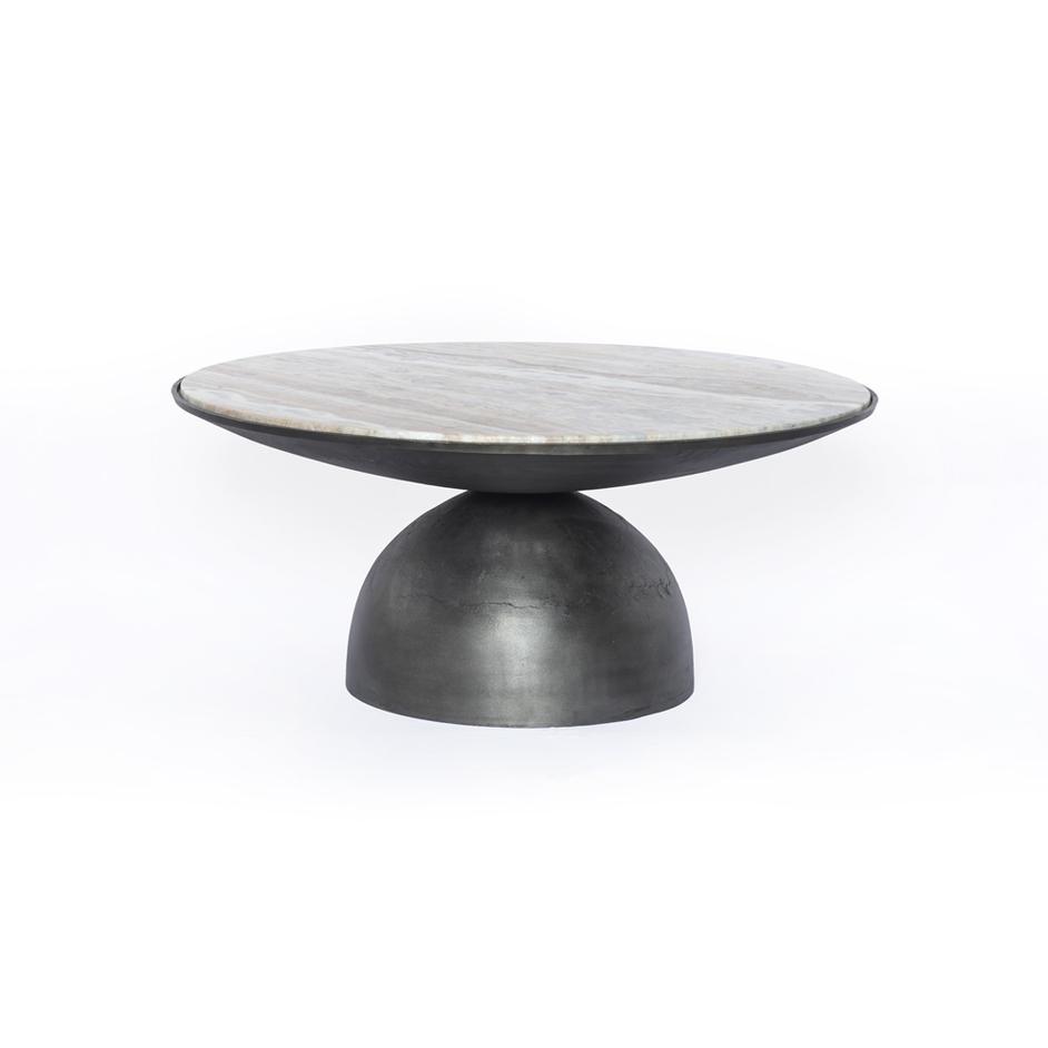 Corbett Coffee Table-Creamy Taupe by FOUR HANDS