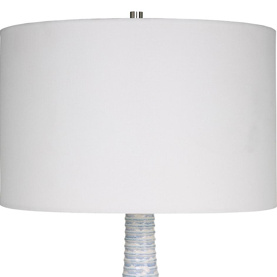 Clariot Ribbed Blue Table Lamp by Uttermost