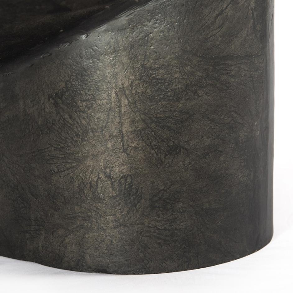 Sante 48" Coffee Table In Raw Black by FOUR HANDS